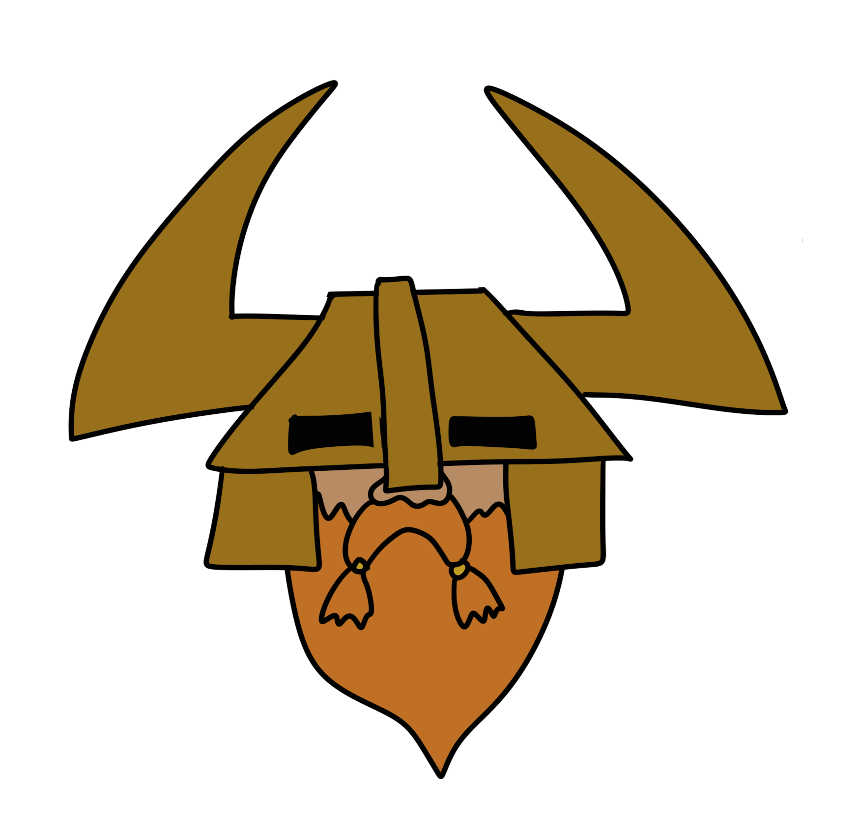 dwarf town logo, a dwarf with a viking helmet